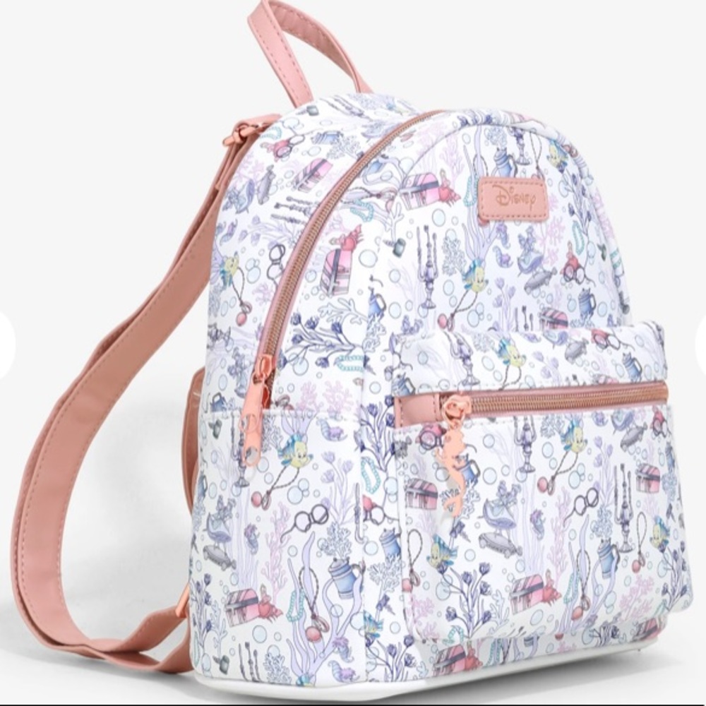 LOUNGEFLY DISNEY THE LITTLE MERMAID Ariel’s Grotto MINI BACKPACK! - Picture 2 of 7